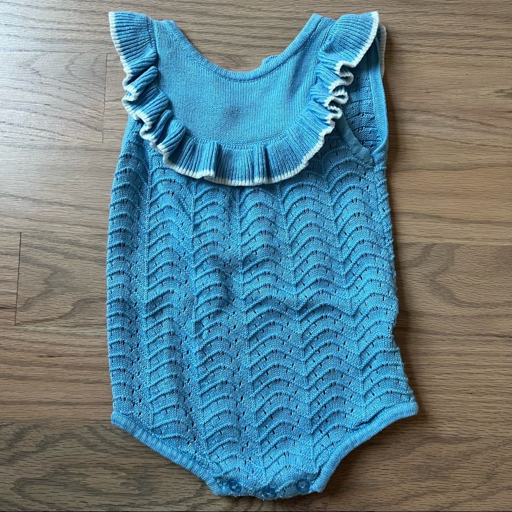 Janie & Jack Knit Onesie with Ruffles